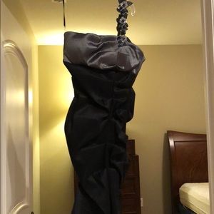 Bodycon silver and black dress